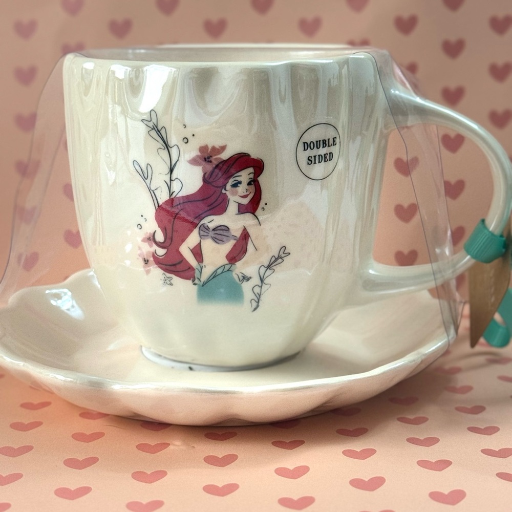 Rae Dunn ARIEL Double sided Teacup and Saucer Set